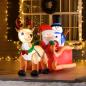 Preview: Aufblasbarer Weihnachtsmann auf Schlitten beleuchtet 200cm