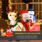 Preview: Aufblasbarer Weihnachtsmann auf Schlitten beleuchtet 200cm