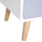Preview: Nachttisch Würfel mit Schublade gerundet weiss grau