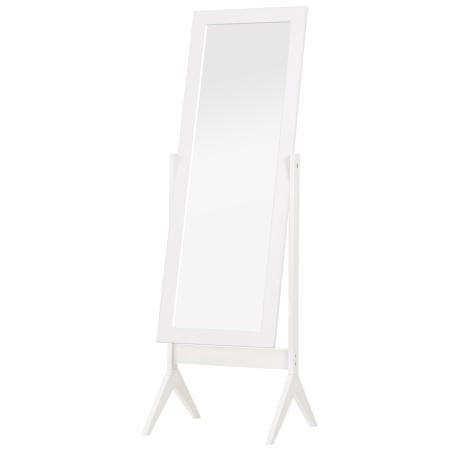 Ganzkörperspiegel Spiegel mit Standfuss 47x46x148 cm weiss