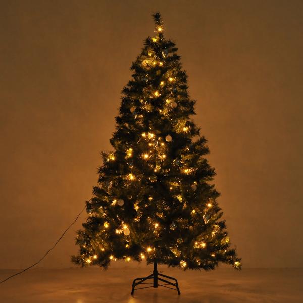 Weihnachtsbaum mit 220 LEDs 180cm künstlicher Christbaum